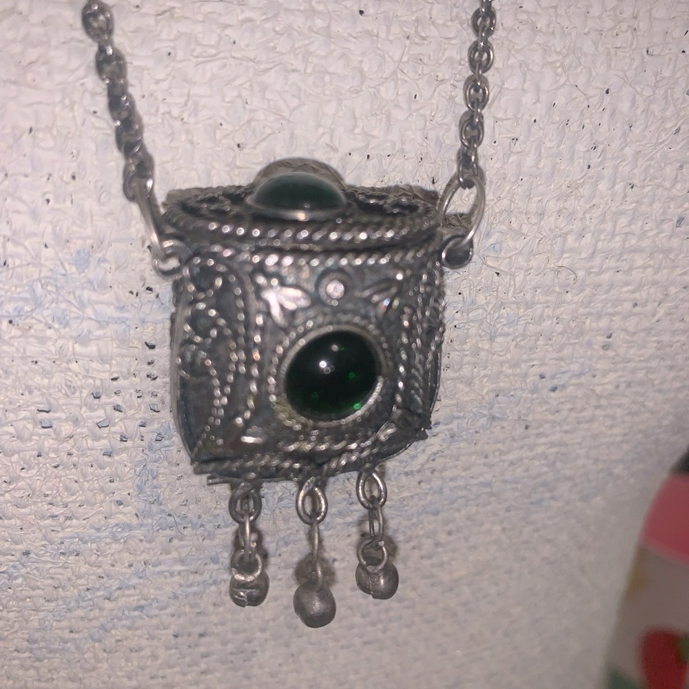 Vintage Metal “Pouch” Necklace